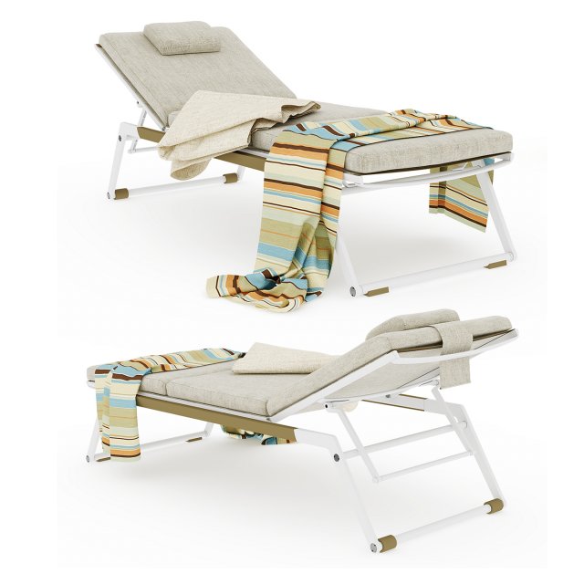 Deck chair Mirto Outdoor BB Italia 3D 모델 .c4d .max .obj .3ds .fbx .stl .blend 