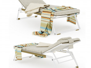 Deck chair Mirto Outdoor BB Italia 3D मॉडल