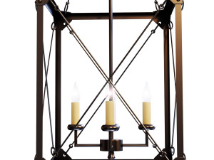 Chandelier Modern Geometry Vertical Lantern 3D Model