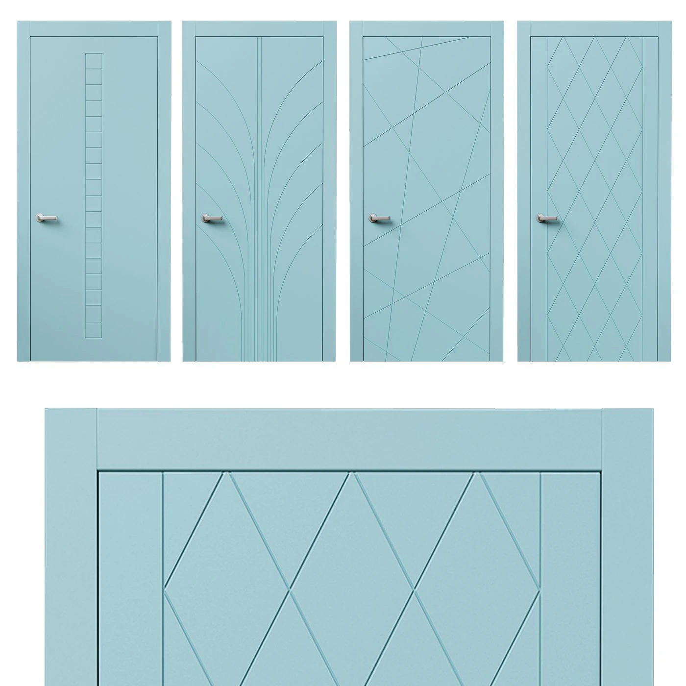 Modern door series 1 3D Model .c4d .max .obj .3ds .fbx .stl .blend 