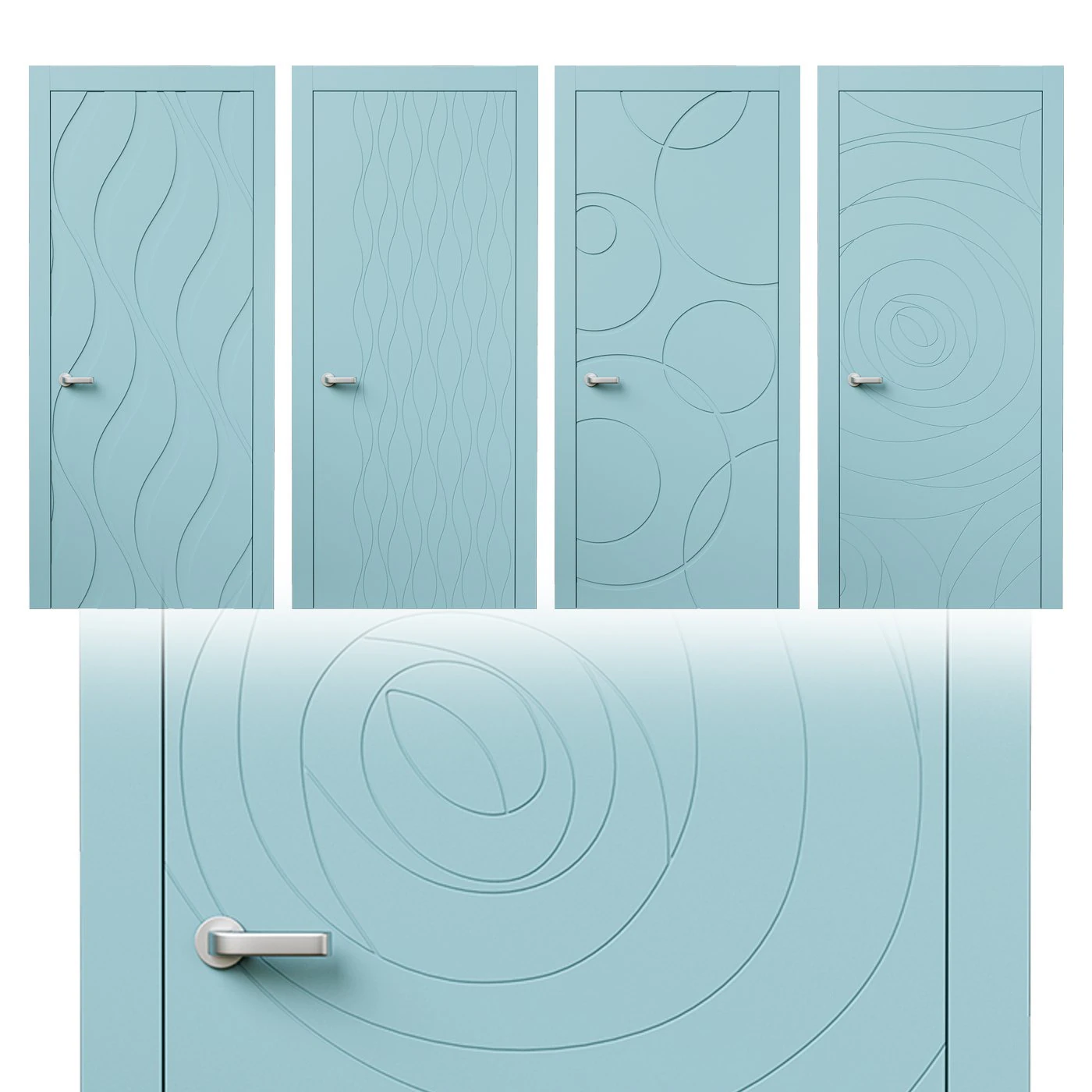 Modern door series 2 3D Model .c4d .max .obj .3ds .fbx .stl .blend 
