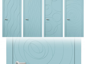 Modern door series 2 3D Model