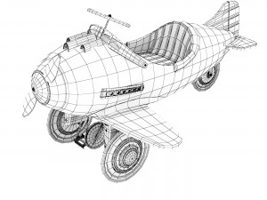Childrens Pedal Plane Fantasy Flyer Model 3D
