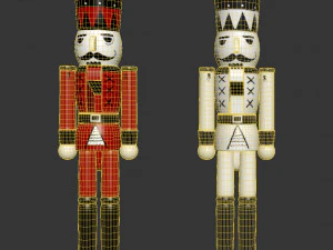 Wooden figurine Nutcracker 3D Model