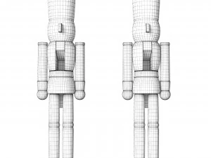 Wooden figurine Nutcracker 3D Model
