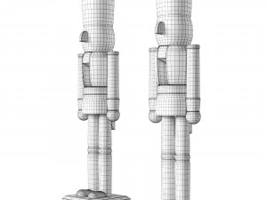 Wooden figurine Nutcracker 3D Model