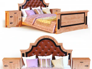 Oakwood bed 3D Model