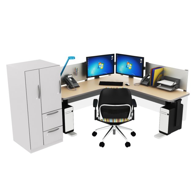 Office furniture1 Modello 3D .c4d .max .obj .3ds .fbx .stl .blend 
