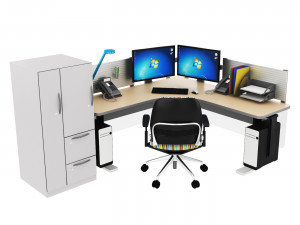 Office furniture1 3D Model