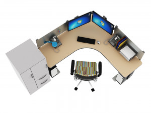 Office furniture1 Modello 3D