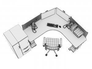 Office furniture1 Modello 3D