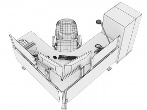 Office furniture1 Modello 3D