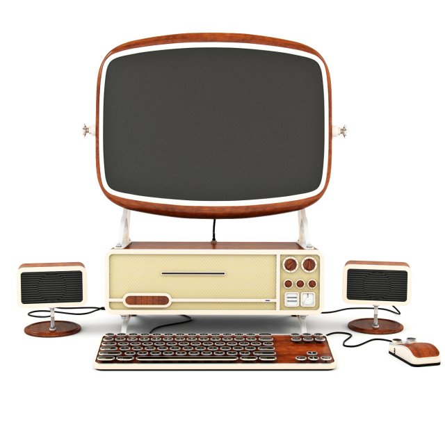 Computer Old style 3D-Modell .c4d .max .obj .3ds .fbx .stl .blend 