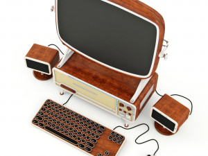 Computer Old style 3D-Modell