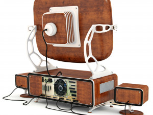 Computer Old style 3D-Modell