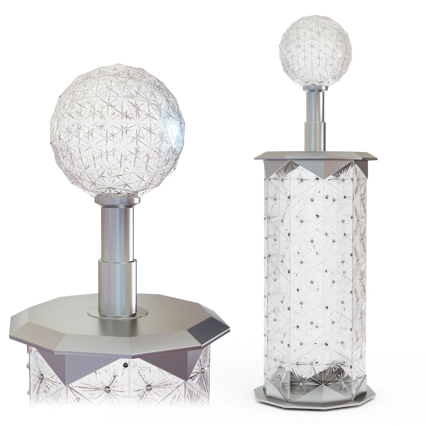 Crystal column Jamestown One Times Square 3D Model .c4d .max .obj .3ds .fbx .stl .blend 