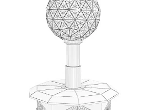 Crystal column Jamestown One Times Square 3D Model