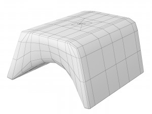 Ottoman Otto Ottoman and Planter 3D 모델