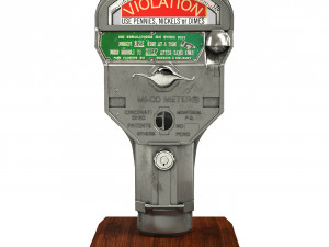 Retro parking meter 3D मॉडल