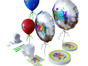 Birthday decor Model 3D