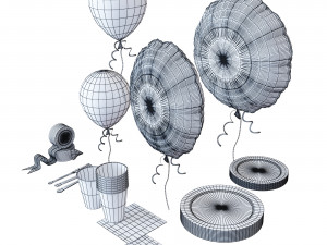 Birthday decor Model 3D