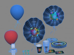Birthday decor Model 3D