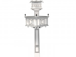 Bernus Clock column Model 3D