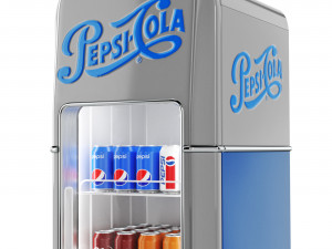 Refrigerator Retro Pepsi Cola 3D 모델