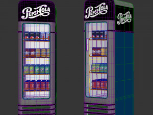Refrigerator Retro Pepsi Cola 3D 모델