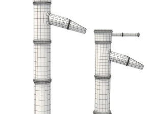 Bamboo Style Brass Mixer 3D Model