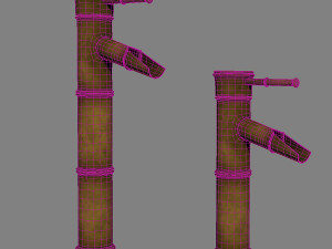 Bamboo Style Brass Mixer 3Dモデル