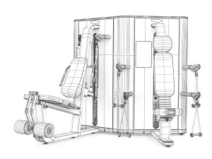 Trainer Plurima Technogym Model 3D