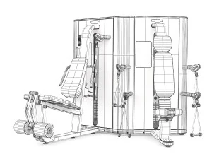 Trainer Plurima Technogym 3D Model