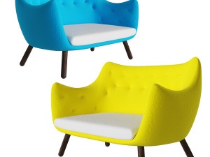 Poet sofa Modèle 3D