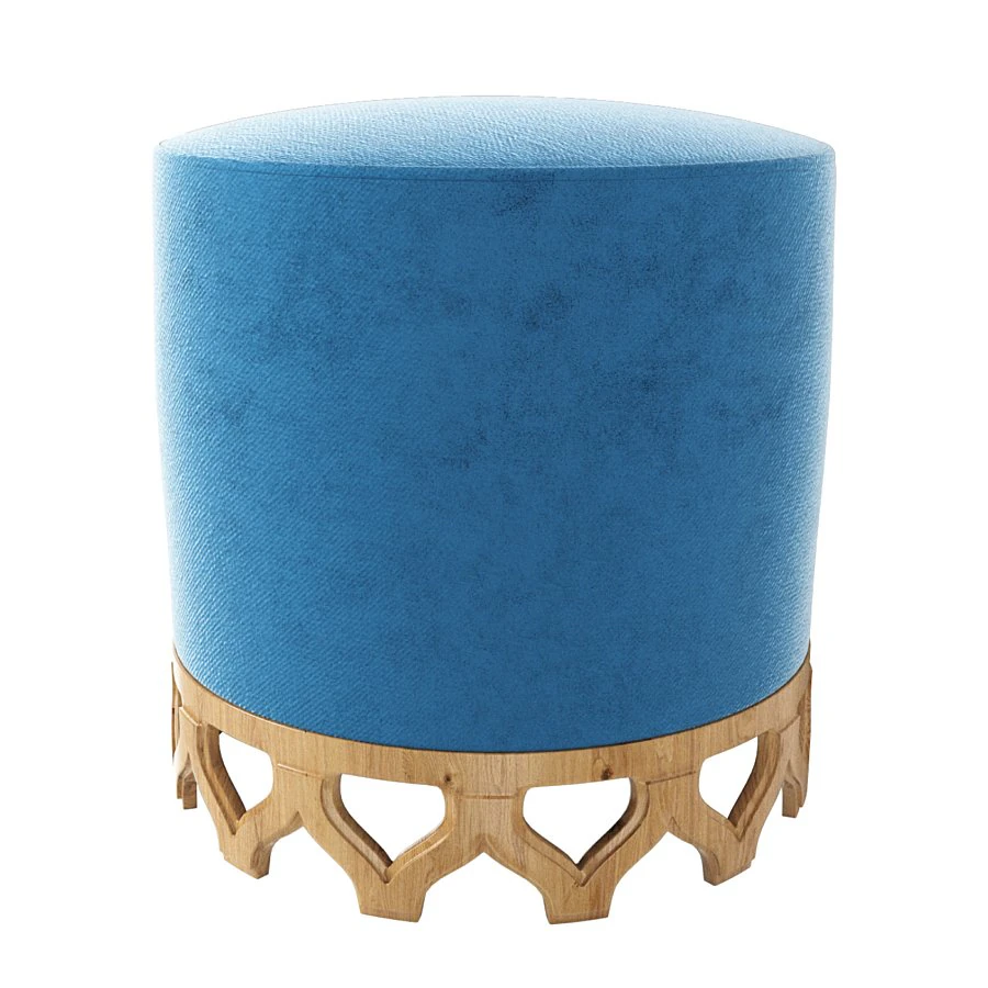 Pouf Raccan Ottoman 3D Model .c4d .max .obj .3ds .fbx .stl .blend
