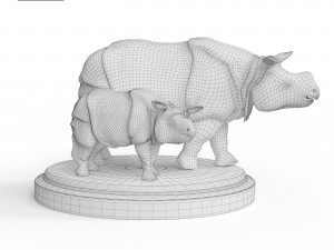 Rhinoceroses 3D Model