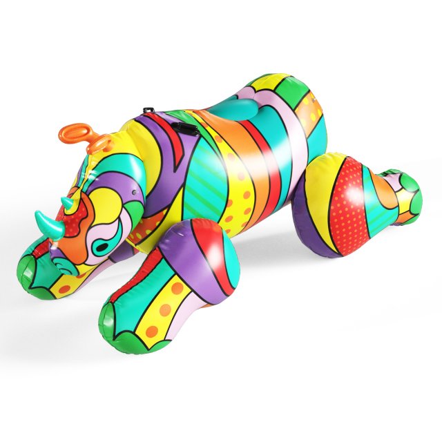 Inflatable Rhino Pop Art 3D 模型 .c4d .max .obj .3ds .fbx .stl .blend 