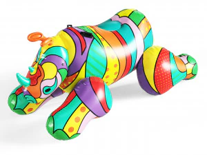 Arte pop de rinoceronte inflable Modelo 3D
