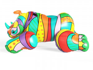 Inflatable Rhino Pop Art 3D 模型