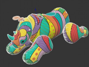 Inflatable Rhino Pop Art 3D 模型