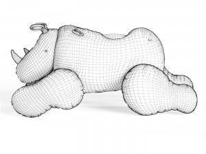 Inflatable Rhino Pop Art 3D 模型