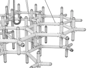 Chandelier Robert Haussmann ceiling lamp 3D Model