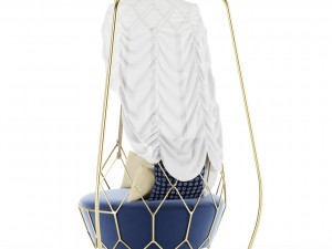Roberti Rattan Gravity swing sofa Model 3D