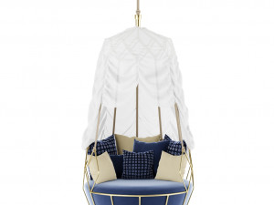 Roberti Rattan Gravity swing sofa Model 3D