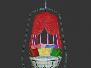 Roberti Rattan Gravity swing sofa Model 3D