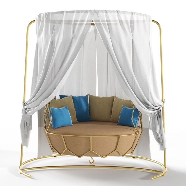 Roberti Rattan Gravity swing sofa 3D मॉडल .c4d .max .obj .3ds .fbx .stl .blend 