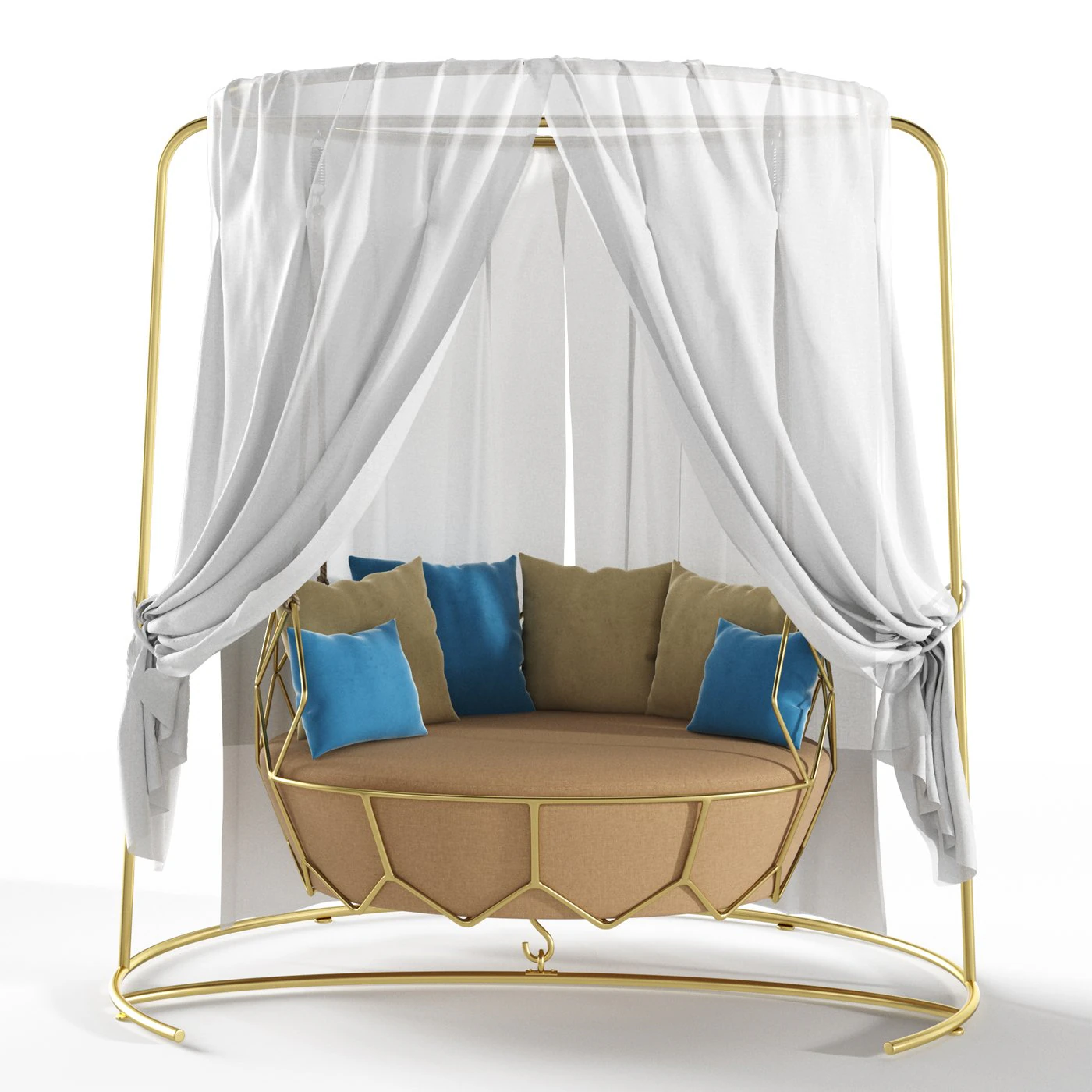 Roberti Rattan Gravity swing sofa 3D Model .c4d .max .obj .3ds .fbx .stl .blend 
