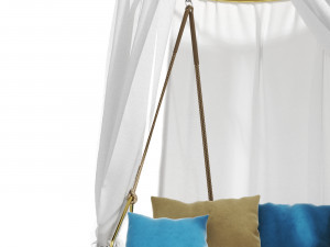 Roberti Rattan Gravity swing sofa 3D मॉडल