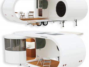 Romotow camper camper trailer 3D Model