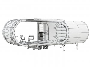 Romotow camper camper trailer 3D Модель